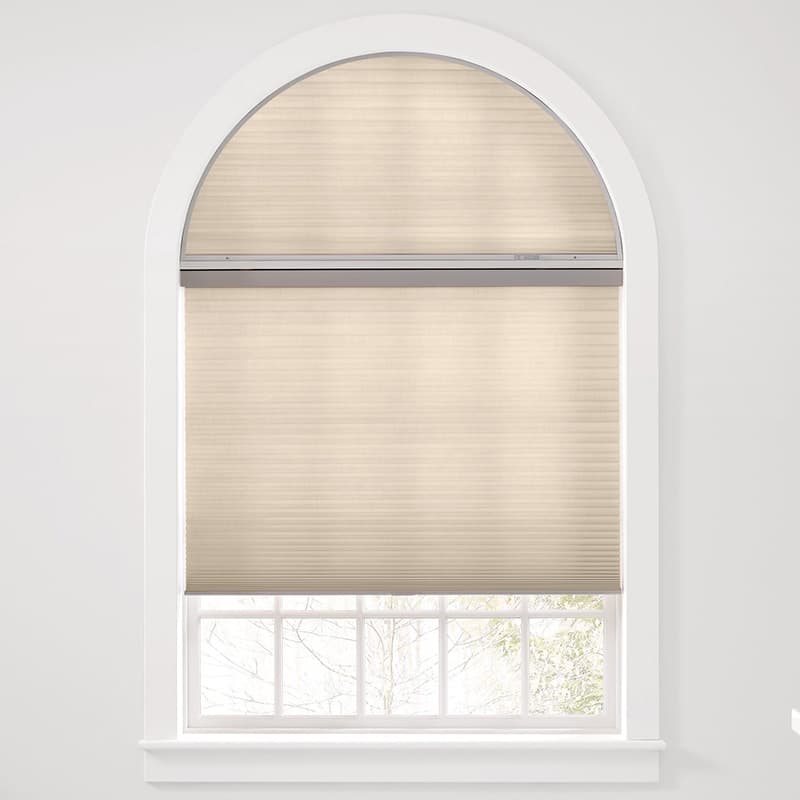Duette® shades fitted to an arched window