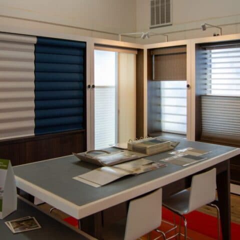 Value Blinds showroom display of blinds and shutters